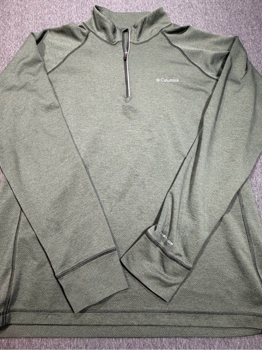 Columbia Olive Green Half-Zip Performance Pullover Mens Large